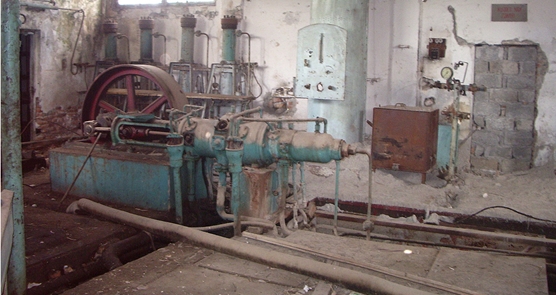 Λεπτομέρεια από τις εγκαταστάσεις του εργοστασίου παραγωγής οξυγόνου στην Kucova.